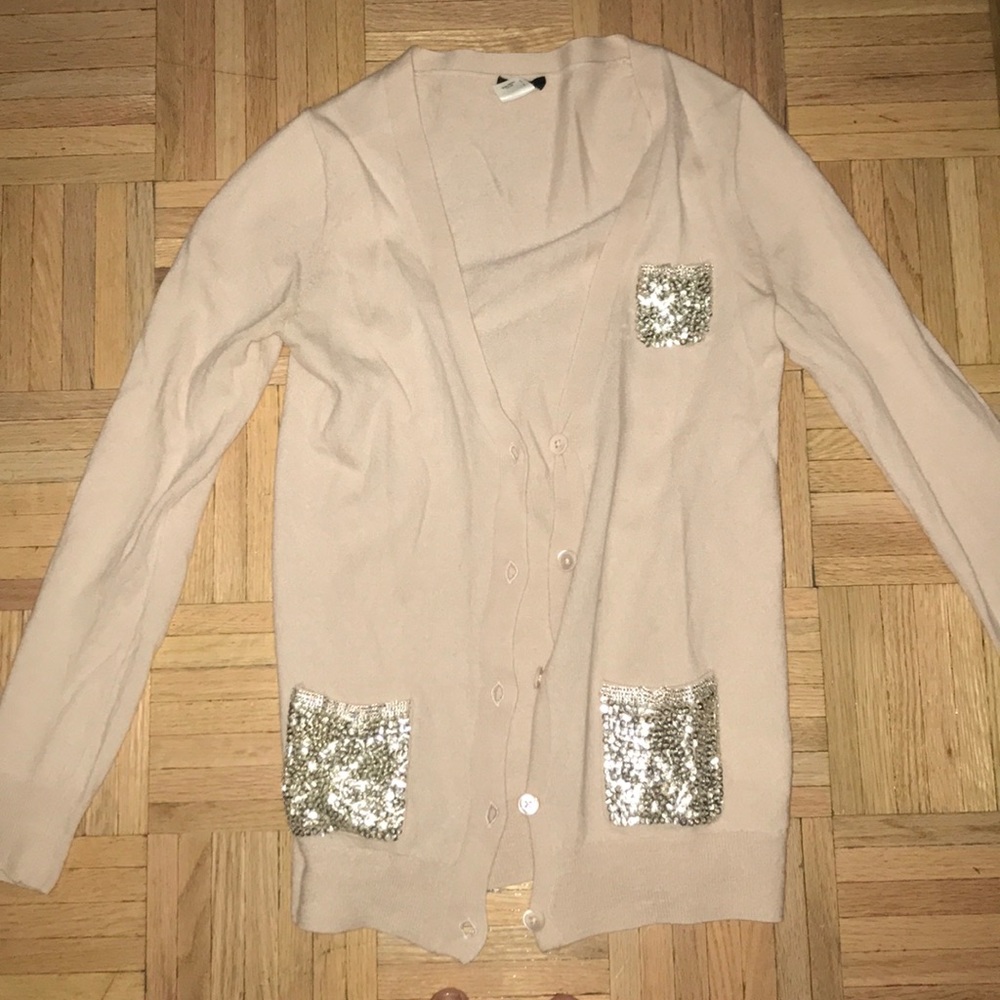 Jcrew pale pink cardigan